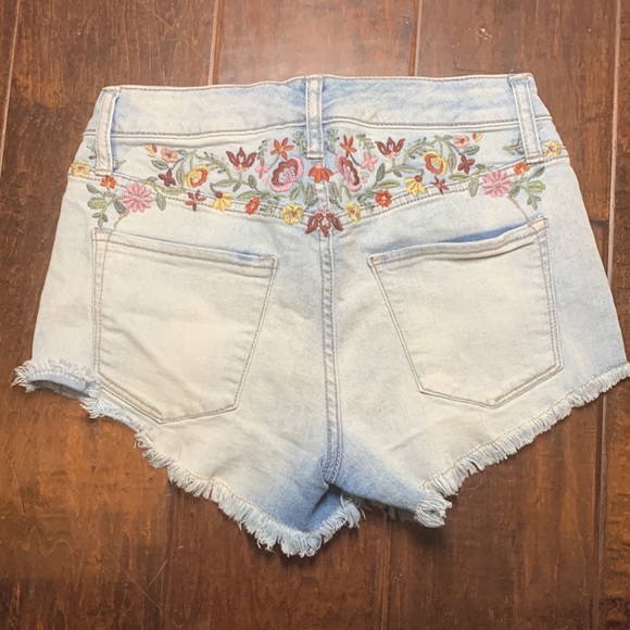 EUC Mossimo Supply Co. High Waist Embroidery Shorts - Picture 2 of 4